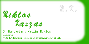 miklos kaszas business card